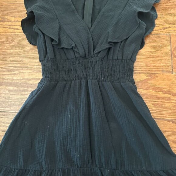 Show Me Your Mumu Adella Mini Dress Ruffle Sleeve V Neck Size XS Tiered Smocked - Picture 11 of 14